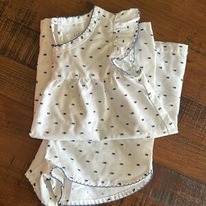 Baby Gap white with blue dots set